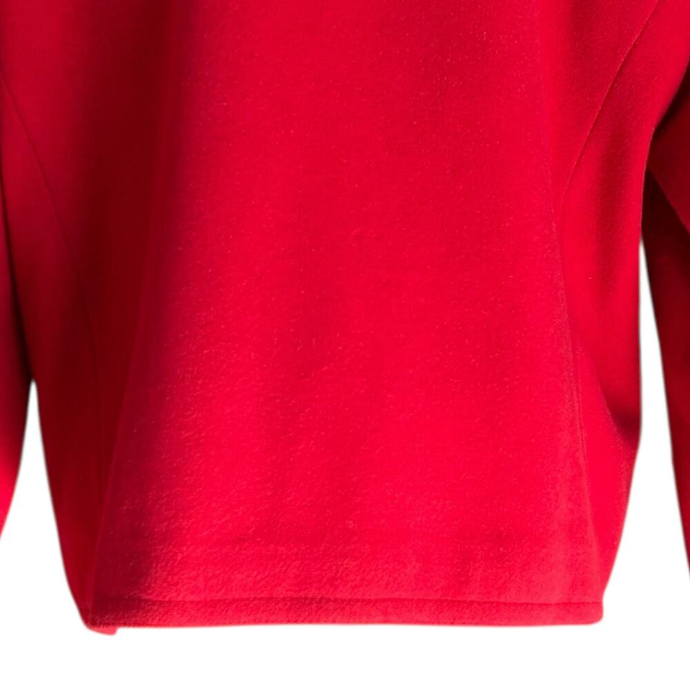 LizSport Red Wool Cashmere Pea Coat Vintage Womens Sz Large Quiet Luxury Classic - Picture 16 of 16